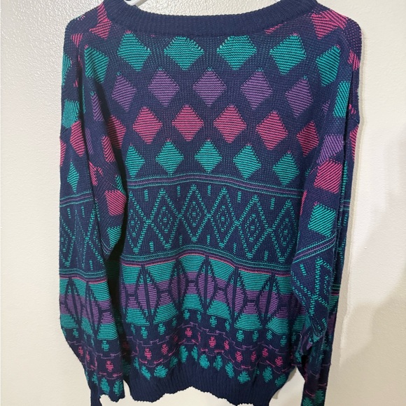 Colorful Geometric Pattern Sweater - Picture 2 of 4